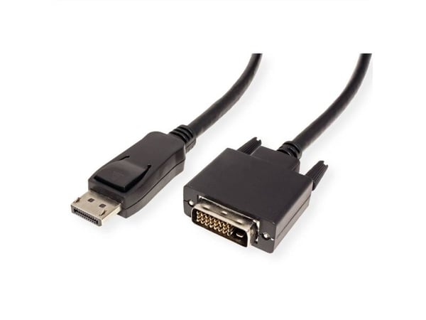 Value 11.99.5612, 5 m, DisplayPort, DVI-D, Uros, Uros, Musta