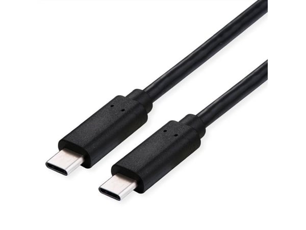 ROLINE 11029092, 0,8 m, USB C, USB C, USB4 Gen 3x2, 40000 Mbit/s, musta