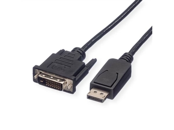ROLINE 11.04.5619, 1,5 m, DisplayPort, DVI-D, urosliitin, urosliitin, suora liitin, suora