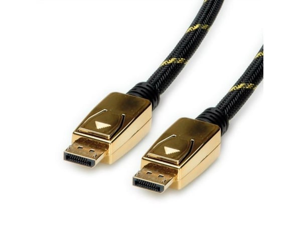 ROLINE 11.04.5649, 10 m, DisplayPort, DisplayPort, Hankjønn, Hankjønn, Svart, Gull