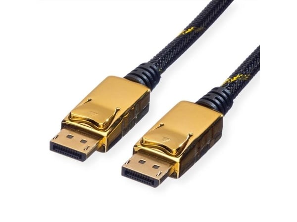 ROLINE 11.04.5648, 7,5 m, DisplayPort, DisplayPort, Uros, Uros, Musta, Kulta