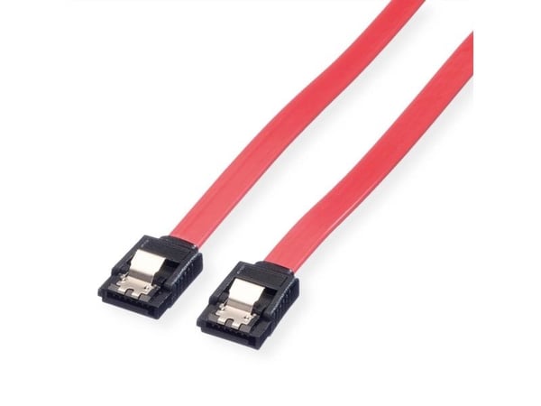 VALUE Internal SATA 6.0 Gbit/s Cable with Latch 1.0 m, Punainen