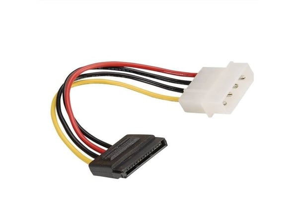 ROLINE 11.03.1055, 0,15 m, Molex (4-pin), SATA 15-pin, Hankjønn, Hunkjønn, Sort, Rød, Hvit, Gult