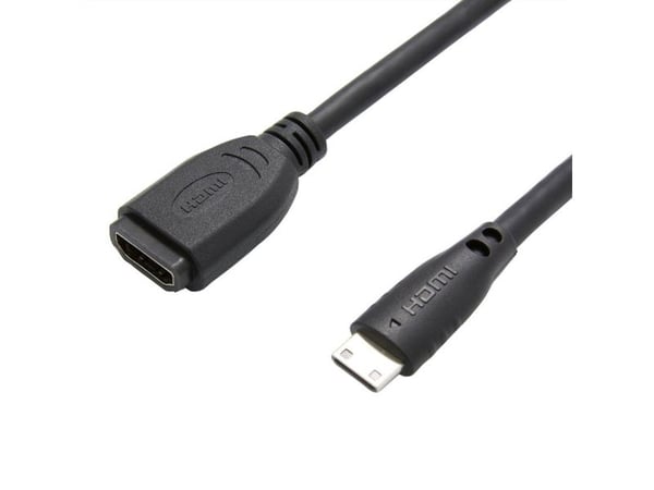 Value 12.99.3120, 150 m, HDMI Type C (Mini), HDMI-tyyppi A (vakio), Musta
