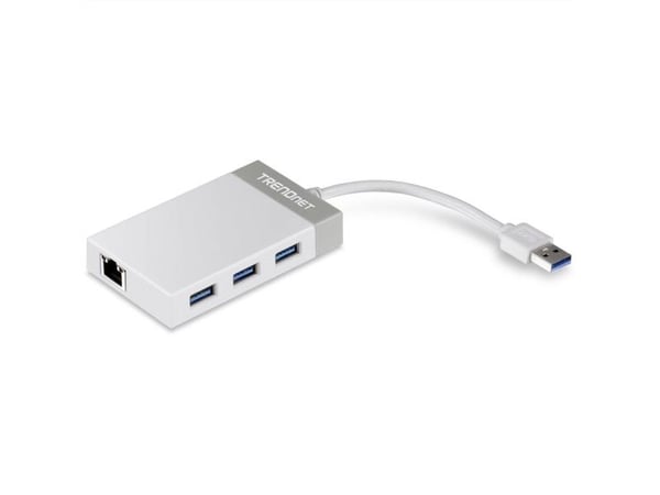 TRENDnet TU3-ETGH3 - Nettverksadapter - USB 3.0 - Gigabit Ethernet + USB 3.0 x 3
