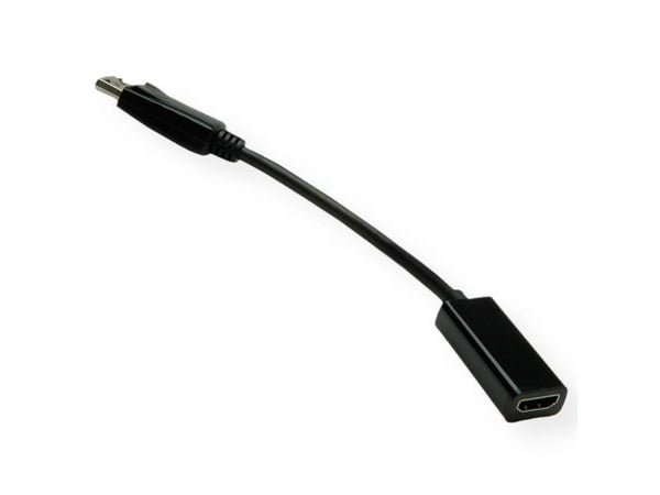 Arvo HDMI - DP 0,15 m, 0,15 m, HDMI Type A (Standard), DisplayPort, Hanstik, Hunstik, Sort