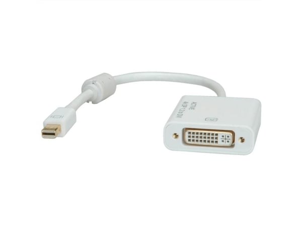 ROLINE 12.03.3137, 0,1 m, Mini DisplayPort, DVI-D, Hankjønn, Hunkjønn, 3840 x 2160