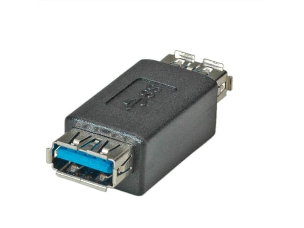 ROLINE USB 3.0 Adapter, Type A F to Type A F, Musta