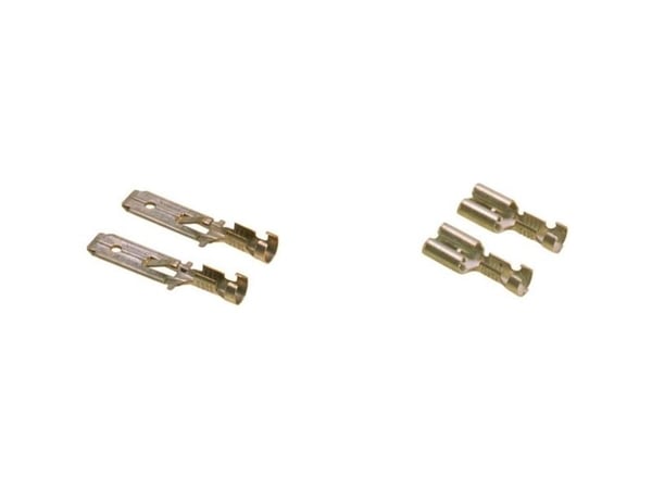 LAPP 63501012 flatstift kabelsko med fastlåsning, pinnbredde: 6,3 mm, pinntykkelse: 0,8 mm, 180°, uisolert, 100 stk
