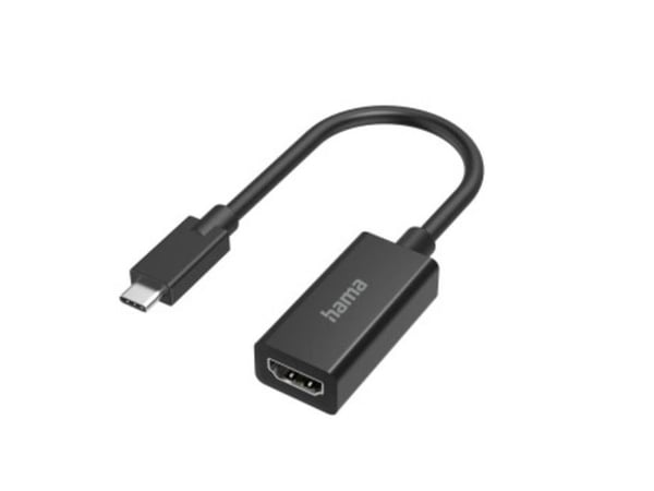 Hama - Video adapter - USB-C hann til HDMI hunn - svart - 4K-støtte
