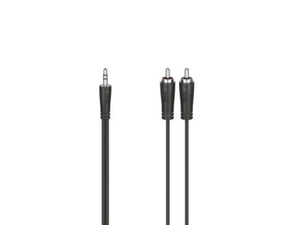 Hama 00205112, 3.5mm, Hankjønn, 2 x RCA, Hankjønn, 5 m, Svart