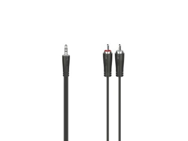Hama 00200721, 3.5mm, Hankjønn, 2 x RCA, Hankjønn, 5 m, Svart