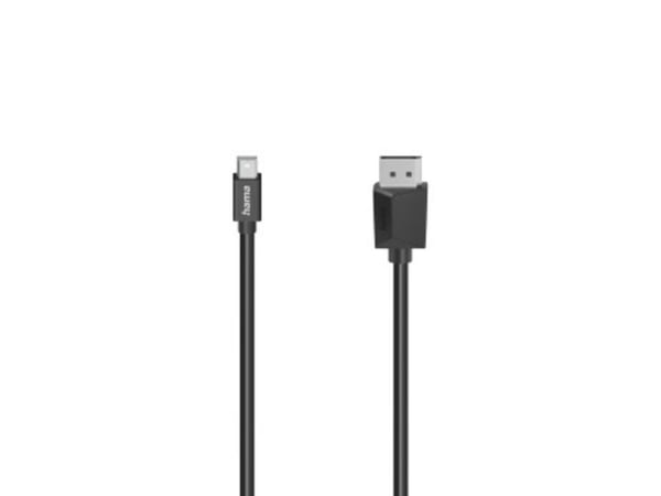 Hama Essential Line - DisplayPort-kabel - Mini DisplayPort (hann) til DisplayPort (hann) - DisplayPort 1.2 - 1.5 m - 4 K 60 Hz (4096 x 2160) støtte...