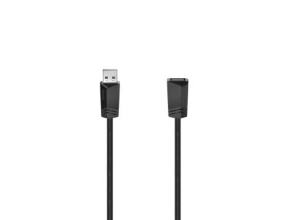 Hama 00200620, 3 m, USB A, USB A, USB 2.0, 0,48 Gbit/sek., Sort