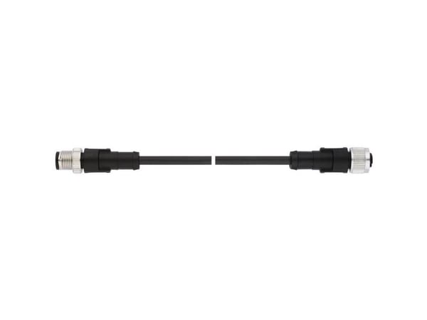 Lapp UNITRONIC AB-C8-M12MS-0.6PUR-M12FS, 0,6 m, M12/M12, Hankjønn/hunkjønn, Sort