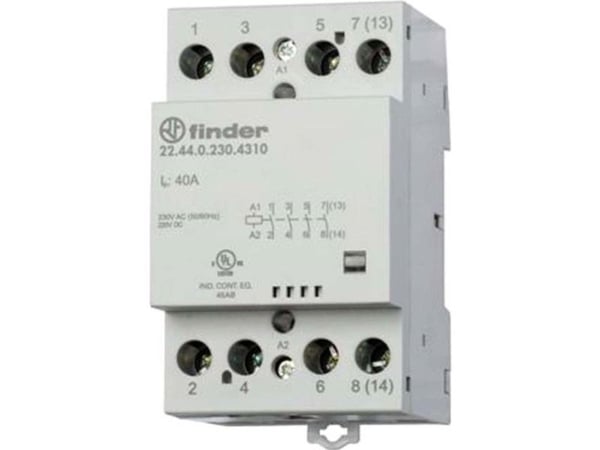 Finder 22.44.0.024.4410 Installationsbeskyttelse 4 x brydekontakt 440 V/AC 1 stk