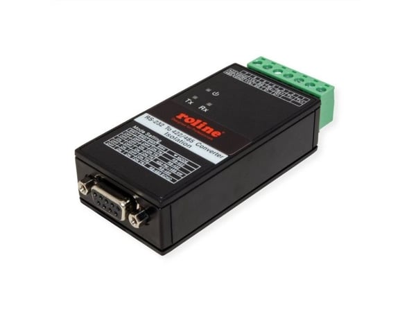 ROLINE Converter RS232 to RS422/485, with Isolation, for DIN Rail, Sort