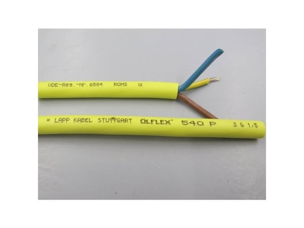 LAPP 12463-100 Tilslutningskabel ÖLFLEX® 540 P 3 G 1,50 mm² Gul 100 m