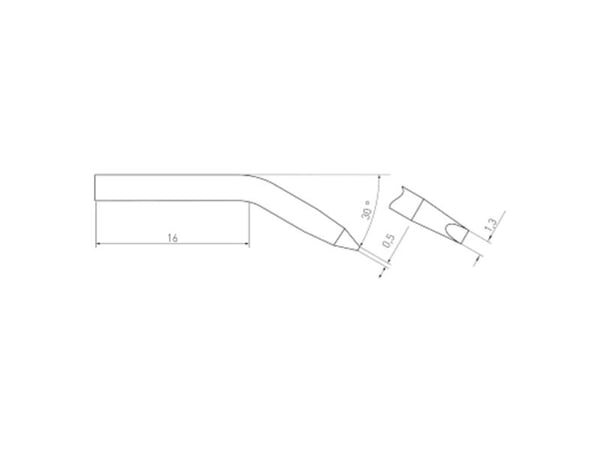 Weller RTM 013 S X (RT 3X 30°), Loddespiss, Weller, WXMP, WMRP, 370 °C, 40 W, 1 stykker