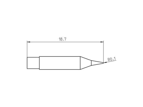 Weller T0050100199, Loddespiss, Weller, WXMP MS, WMRP MS, 40 W, Sort, Rustfritt stål, 1 stykker