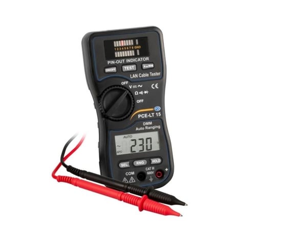 PCE Instruments PCE-LT 15 digital hånd-multimeter CAT III 600 V