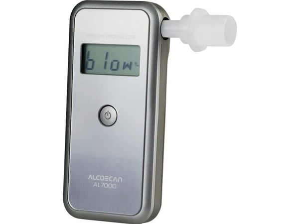 ACE AL7000 alkoholsensor sølv 0 til 4‰ utskiftbar sensor inkl. display