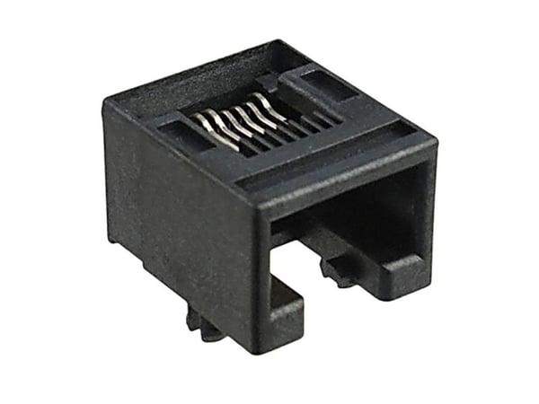 Molex MOL DataCom & Specialty Cat 5-7 Mod Jack/Plu 855035001 Buchse Schwarz - Korkeus: 11.5 mm - Liitäntä: Juotos - Väri: Musta - Materiaali: T...