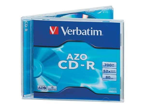 Verbatim AZO Crystal - 10 x CD-R - 700 MB 52x - cd-boks