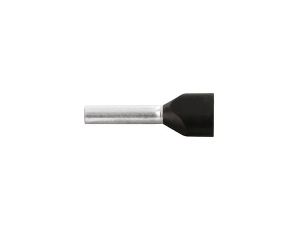 Vogt Verbindungstechnik 470408D Dubbla kabelskor 1,50 mm² Delvis isolerade Svart 100 st