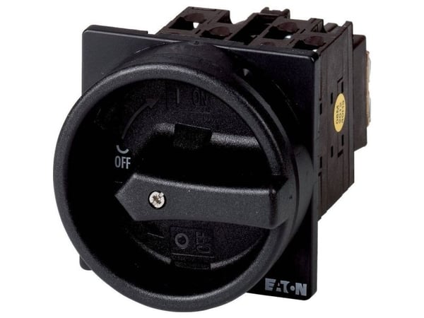 Eaton T0-2-1/EA/SVB-SW, Kiertokytkin, 3P, Musta, IP65, 20 A, -25 - 50 °C