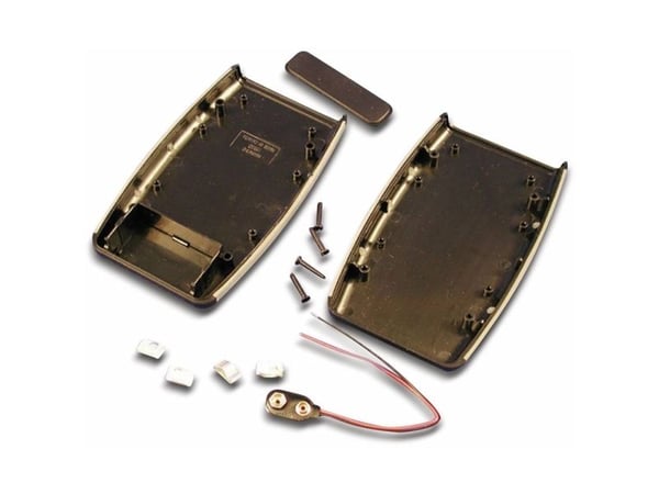 Hammond Electronics 1553DBKBAT Hånd-kaappi 147 x 89 x 25 ABS Sort, Gråhvid (RAL 7035) 1 kpl 1 stk