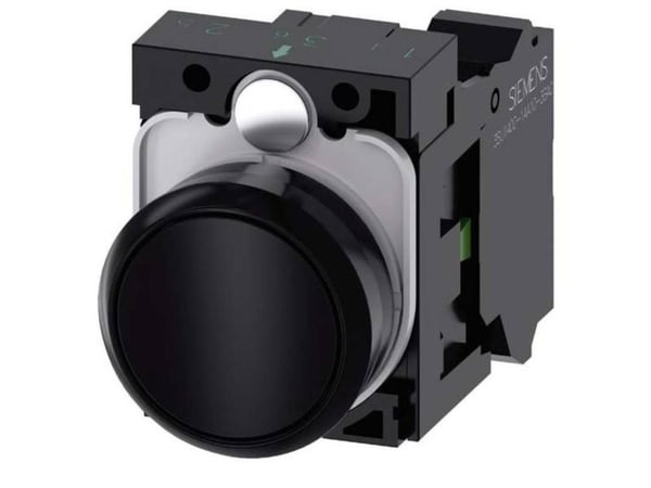 Siemens 3SU1100-0AB10-3BA0, Muovi, Musta, 500 V, 30 mm, 60,7 mm, 40 mm