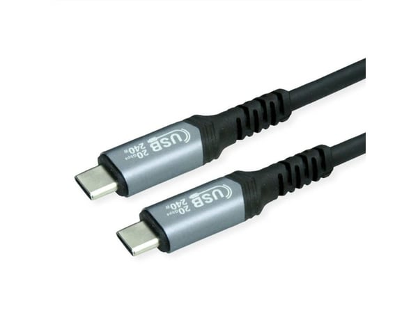 Value 11.99.9087, 2 m, USB C, USB C, USB4 Gen 2x2, Svart
