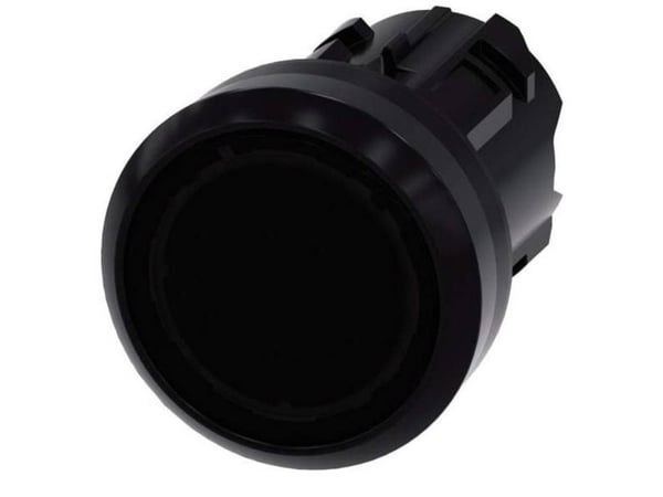 Siemens 3SU10010AB100AA0 3SU1001-0AB10-0AA0 Kevyt painike Eturengas muovi, Pyöreä painike Musta 1 kpl