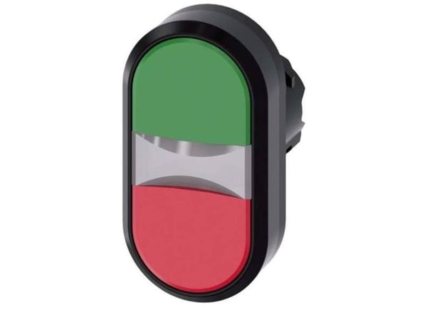 Siemens painonappi valaistuksella kaksinkertaisesti 22mm pyöreä muovi vihreä punainen litteä painonapit 3SU1001-3AB42-0AA0