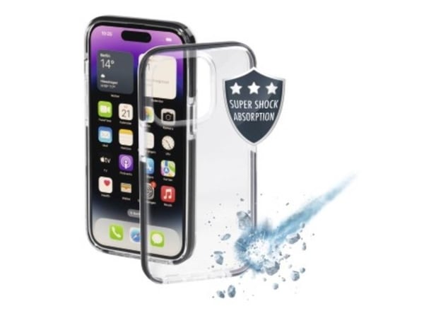 Hama 00215555, Etui, Apple, iPhone 14 Pro Max, 17 cm (6.7"), Svart, Gjennomsiktig
