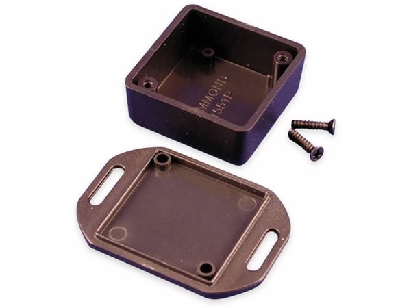 Hammond Electronics 1551PFLBK univerkabinett Euro 40 x 40 x 20 ABS svart 1 st