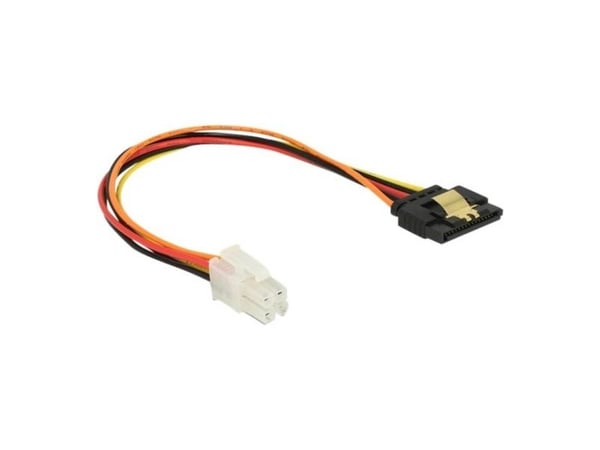 Delock - Strømforsyningsadapter - effekt P4 (han) til SATA strøm (R) haspet - 20 cm