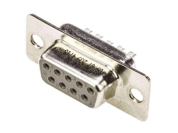HARTING D-SUB sokkelrekke 180° 09 67 209 4715, poltall 9, loddehylse 1 stk (09 67 209 4715)