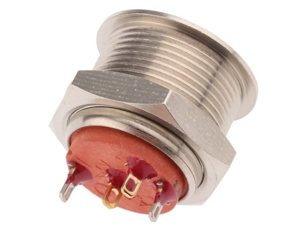 APEM AV09C7L3D2006 Kiinteä painike 24 V/AC 0,05 A 1 x On/(On) Kosketus punainen 1 kpl