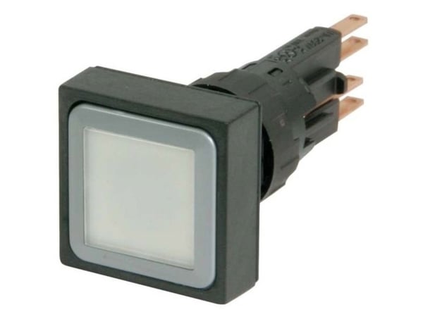 Eaton tryckknapp 25 x 25 mm vit utan självåtergång med belysning Q25LTR-WS (087232)