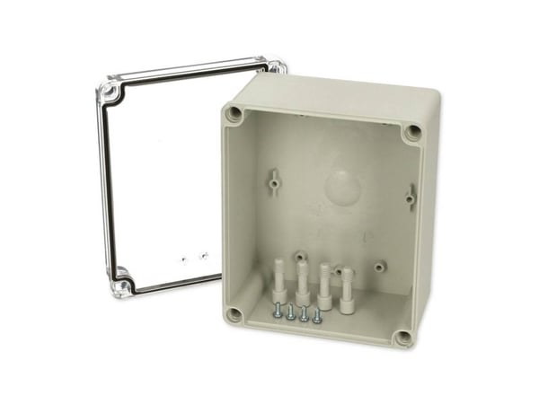 Fibox PC H 95 T Asennuskotelo 170 x 140 x 95 Polykarbonaatti Harmaa Valkoinen (RAL 7035) 1 kpl