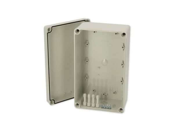 FIBOX Montageboks ABS 140 x 230 x 95 mm, IP 67, RAL7035, Piccolo-sarja FIBOX Montageboks ABS 140 x 230 x 95 mm med gråt dæksel IP 67, RAL7035, Picc...