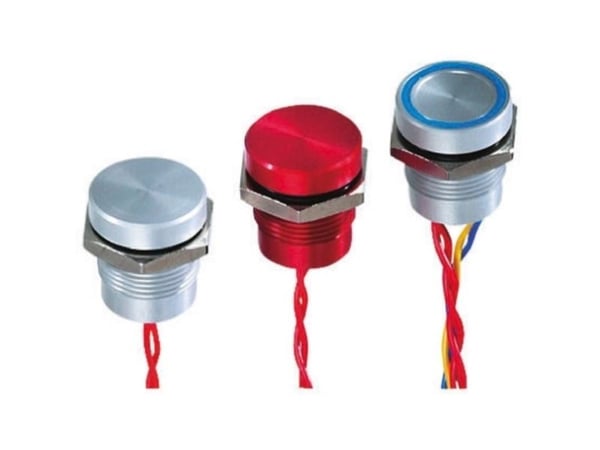 APEM PBAR1AF6000 Piezo-painike 24 V DC/AC 0,2 A 1 x Off/(On) Painikkeen pää IP69K 1 kpl