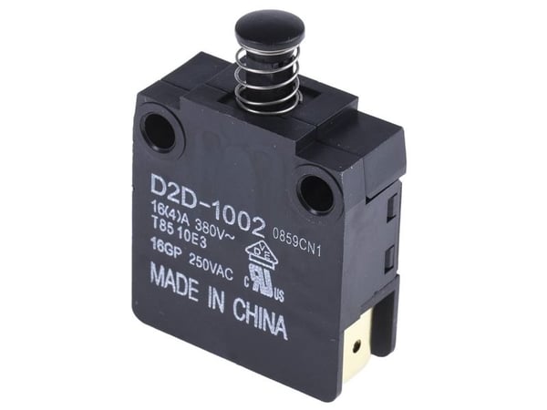 Omron D2D-1002 dörrkontakt 250 V/AC 16 A tryckknapp