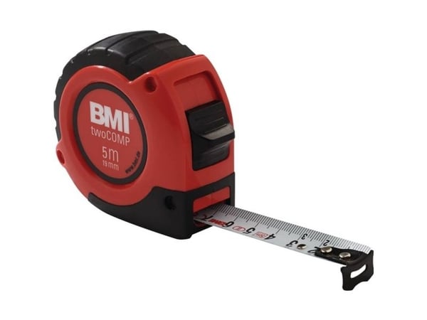 Båndmått BMI twoComp 8 m med fastställning