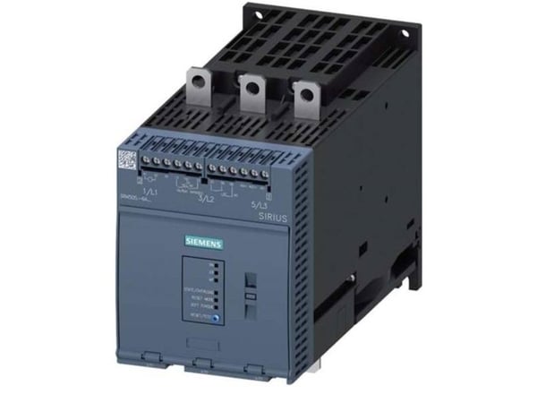 Siemens 3RW5056-6AB15 3RW50566AB15 Pehmokäynnistysyksikkö Moottorin teho 400 V:lla 90 kW Moottorin teho 230 V:lla 45 kW 200 V, 600 V Nimellisvirta ...