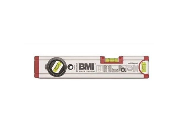 BMI Magnet-Wasserwaage 25cm SUPER TORPEDO 692025TWM Magnet-vaterpas med magnet 0,5 mm/m