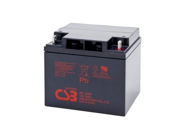 CSB Battery GP 12400 standby UPS blybatteri 12 V 40 Ah blyfleece 197 x 171 x 165 mm M5 skruetilkobling vedlikeholdsfri lav selvutlading