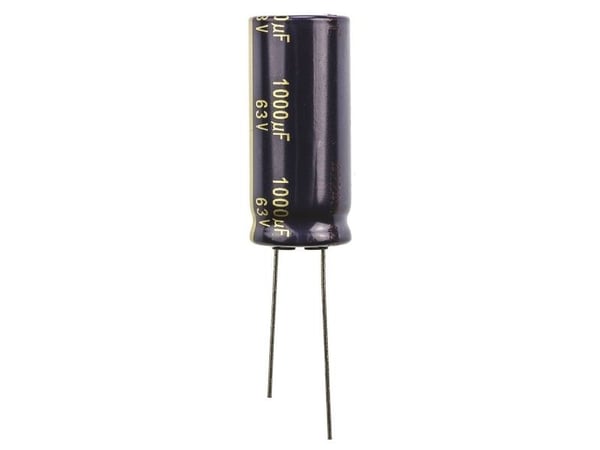 Panasonic EEUFC1J102, Fast kondensator, Aluminium, Volum, Sylindriske, DC, 100 stykker